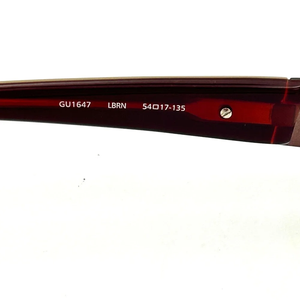 Guess Eyeglasses FRAMES Womens Rectangular Semi Rimless Brown 54-17-135 RX Ready